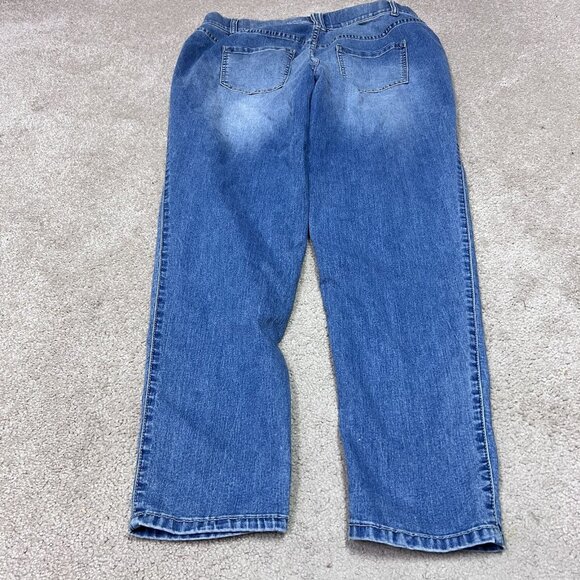Lane Bryant Jeans Skinny Blue Distressed Pockets Women's Size 16 - Picture 10 of 12